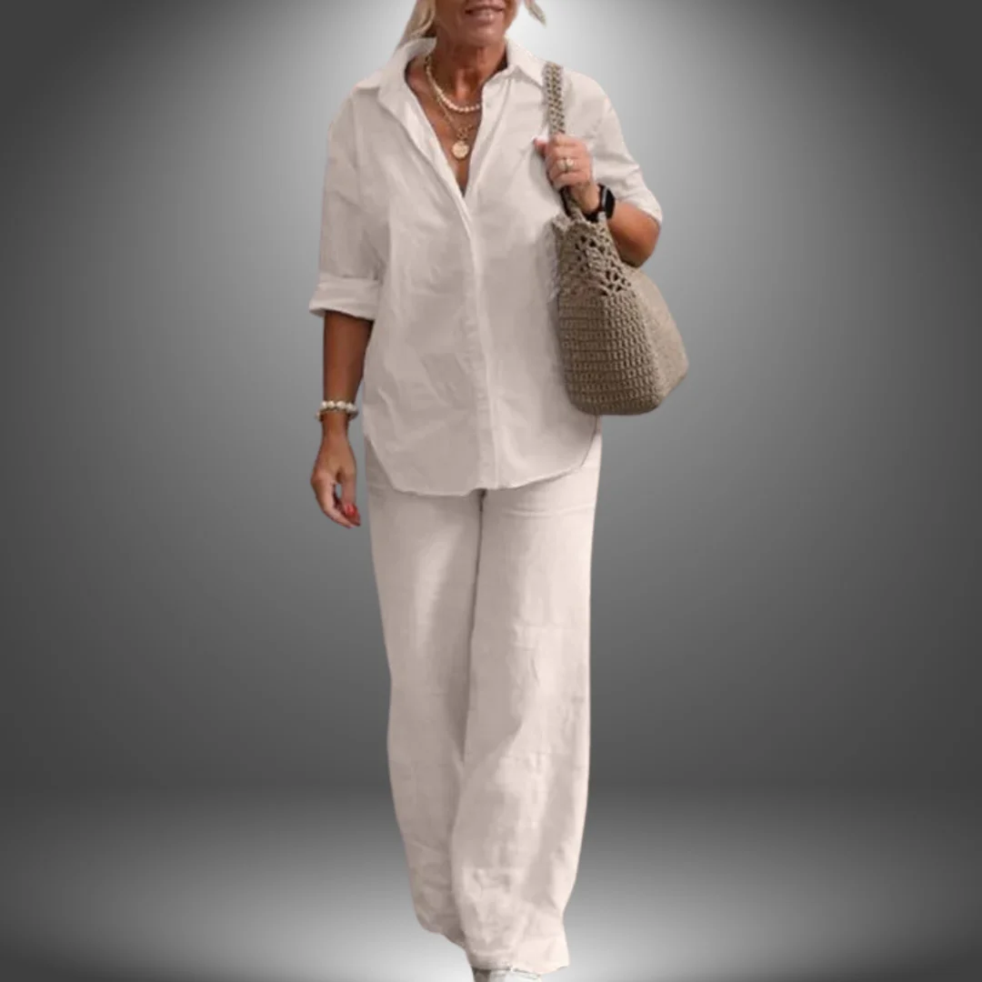 Ismini - Camicia e Pantaloni in Cotone Fatti a Mano - Image 6