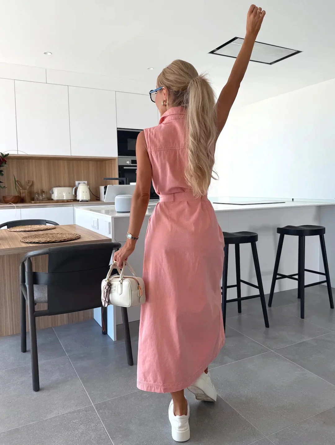 Jacinta - Elegante Abito Lungo Con Tasche - Image 6