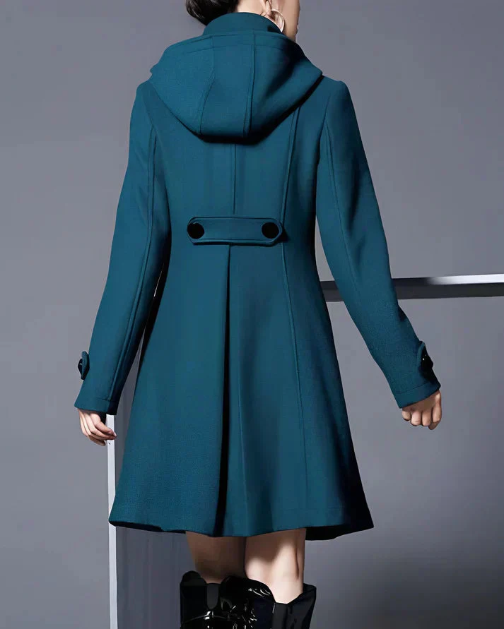 Janeen - Cappotto In Lana Con Cappuccio e Tasche - Image 4