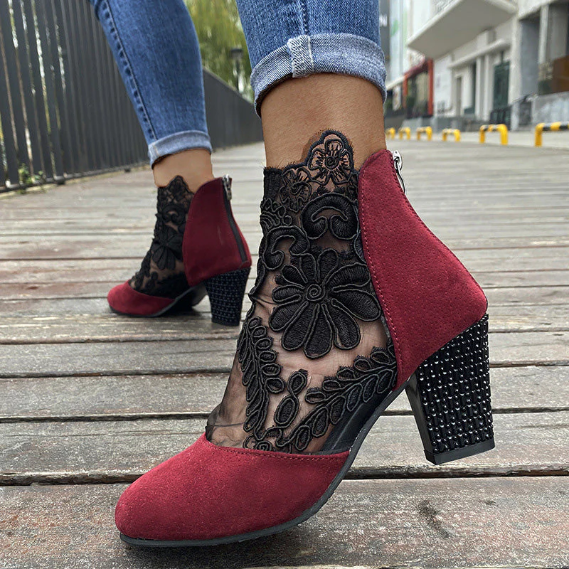 Janneke - Scarpe Eleganti Con Tacco Alto in Pizzo - Image 8