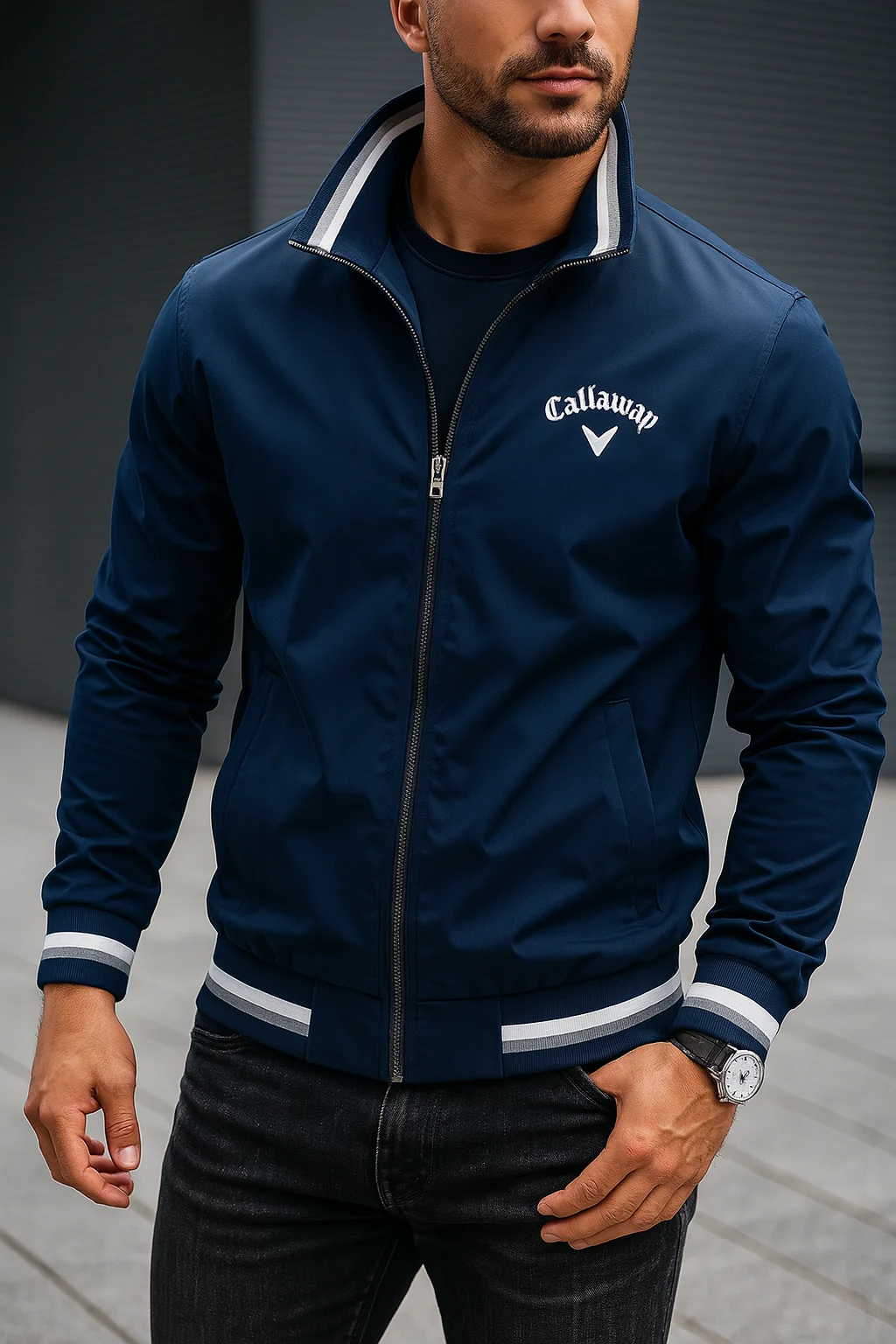 Jason - Giacca Con Zip Callaway Ricamata - Image 6