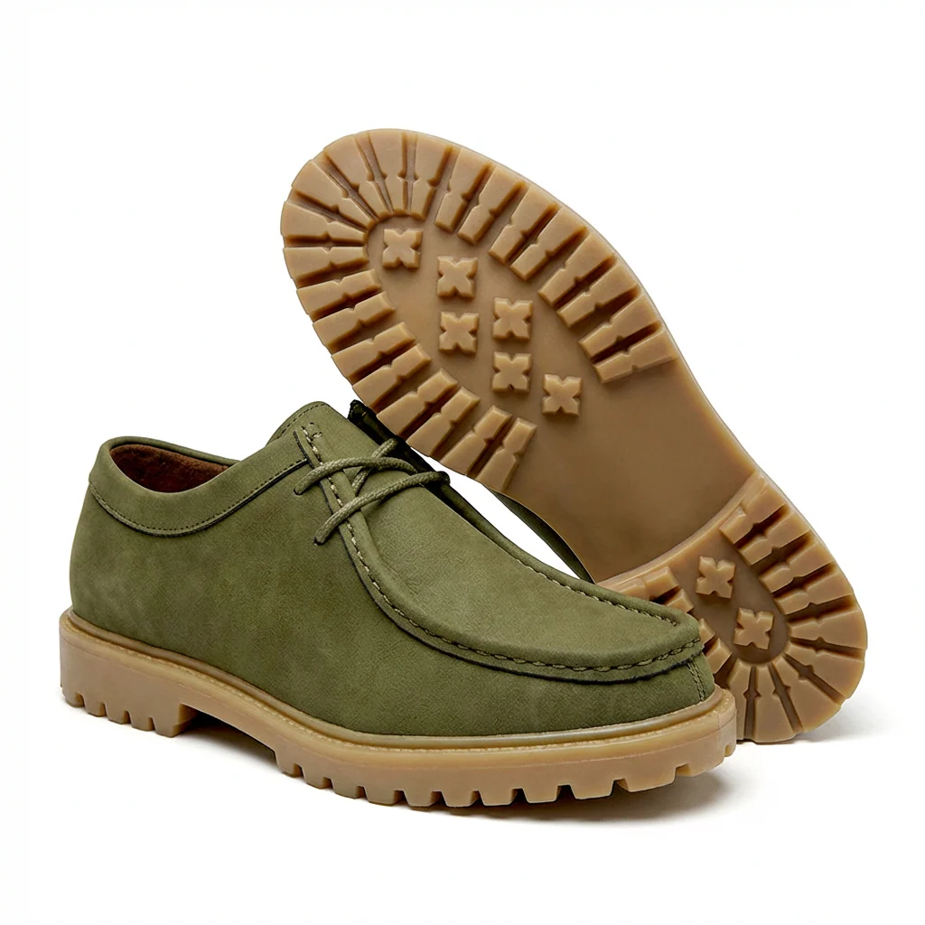 Jasson - Scarpe Stringate in Pelle Scamosciata Con Punta Mocassino