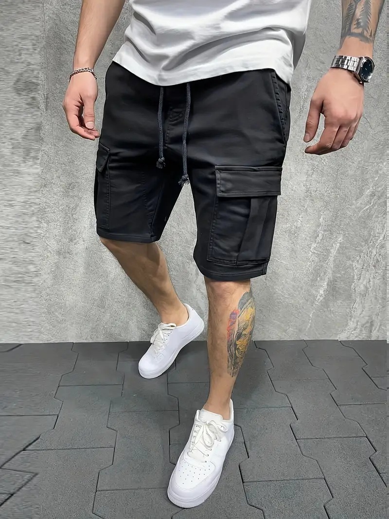 Jelte - Pantaloncini Cargo Casual Non Elasticizzati Con Coulisse - Image 4