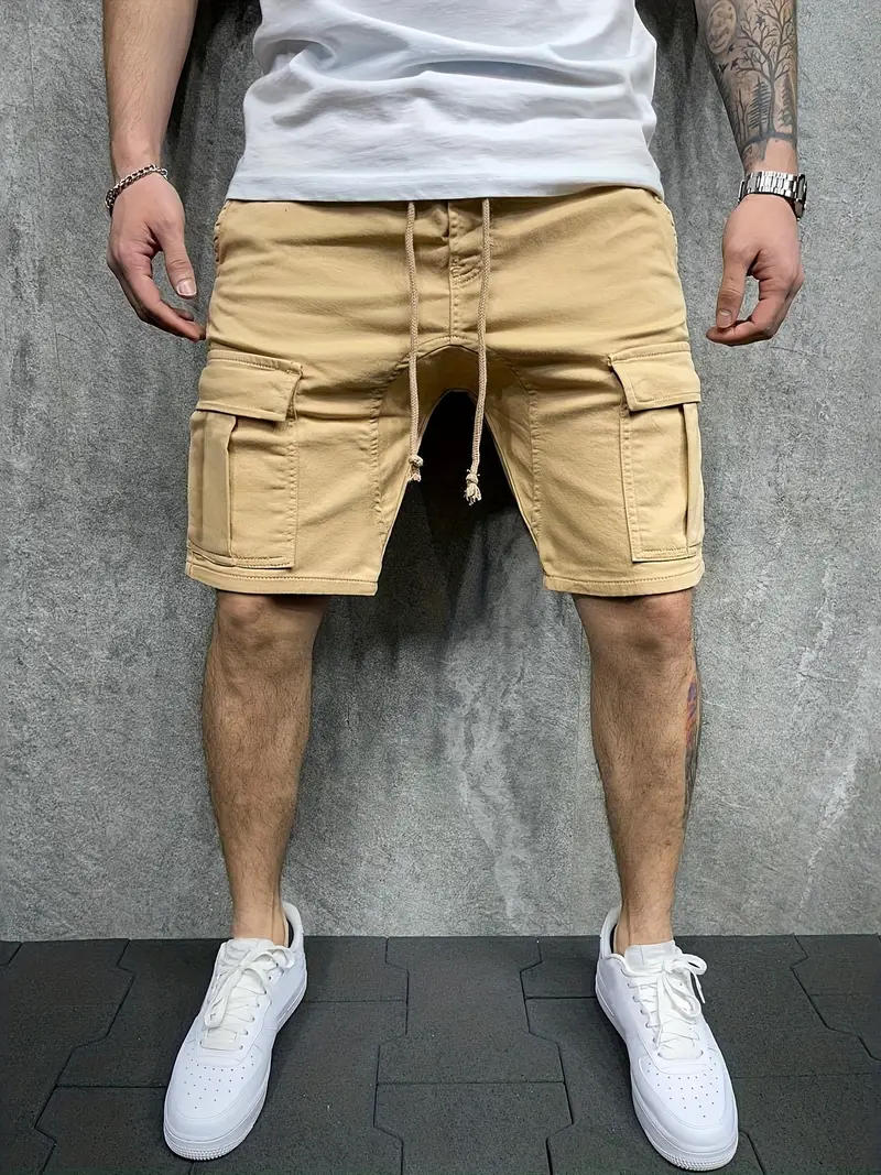Jelte - Pantaloncini Cargo Casual Non Elasticizzati Con Coulisse - Image 5