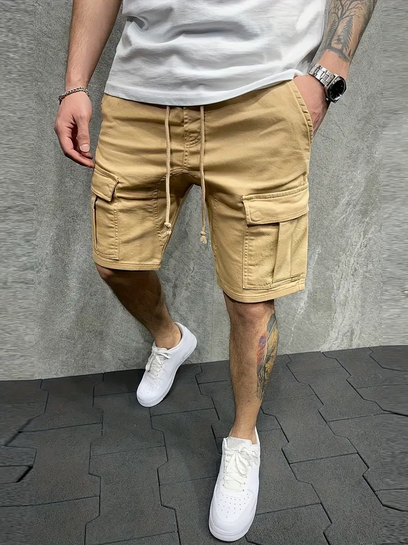 Jelte - Pantaloncini Cargo Casual Non Elasticizzati Con Coulisse - Image 7