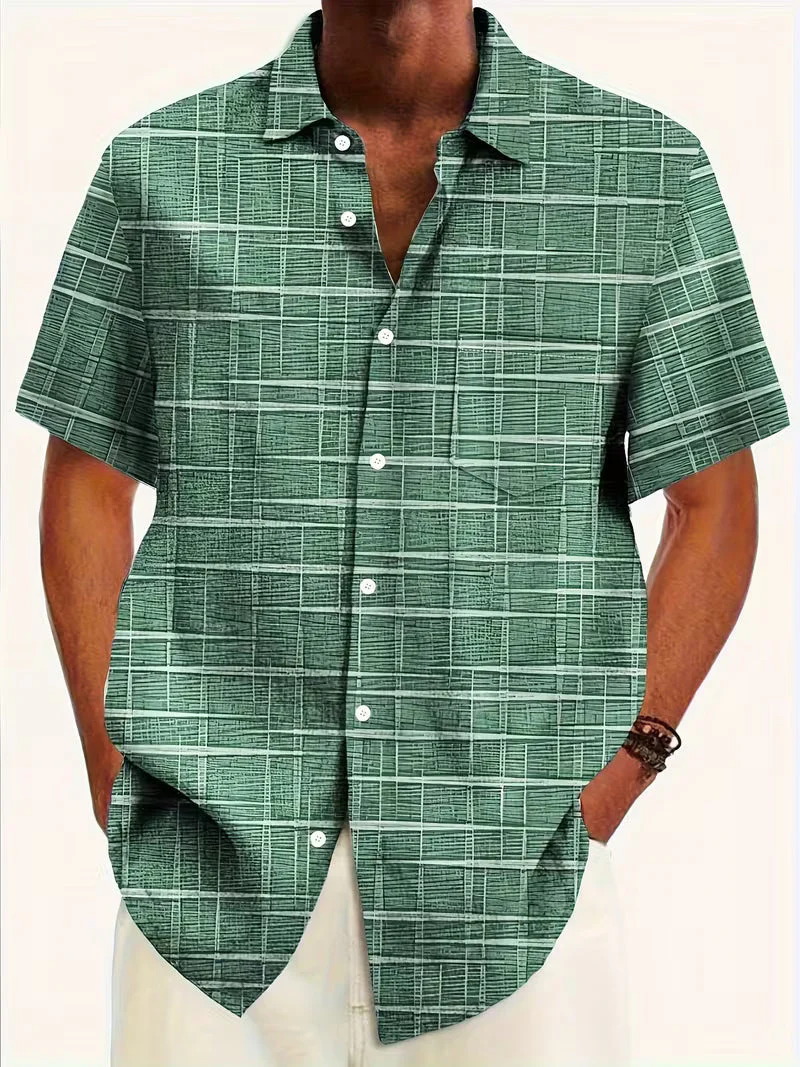 Jerrick - Camicia Con Stampa Geometrica Vintage