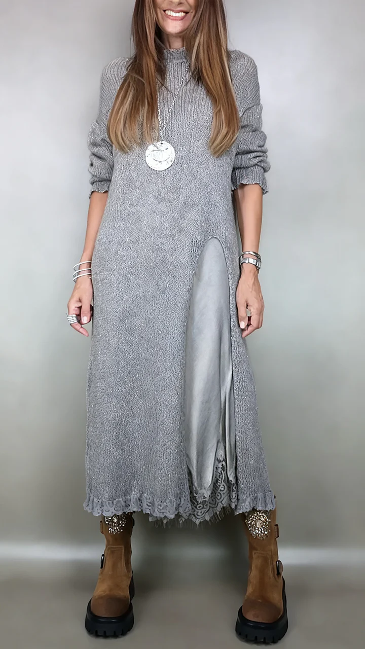 Jesika - Maglione Lungo Elegante Con Abito - Image 4