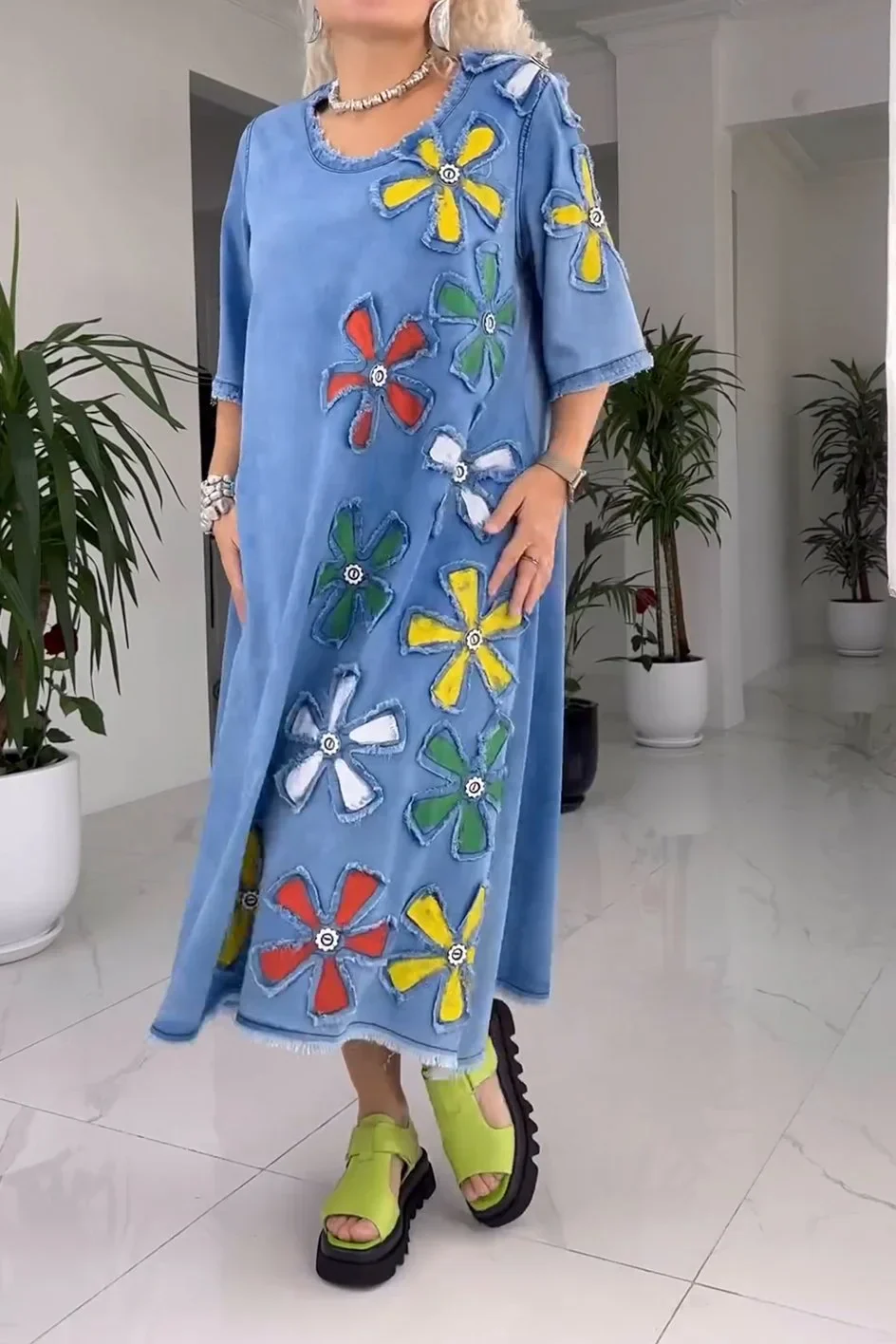 Jiella - Abito Casuale Con Motivo Floreale
