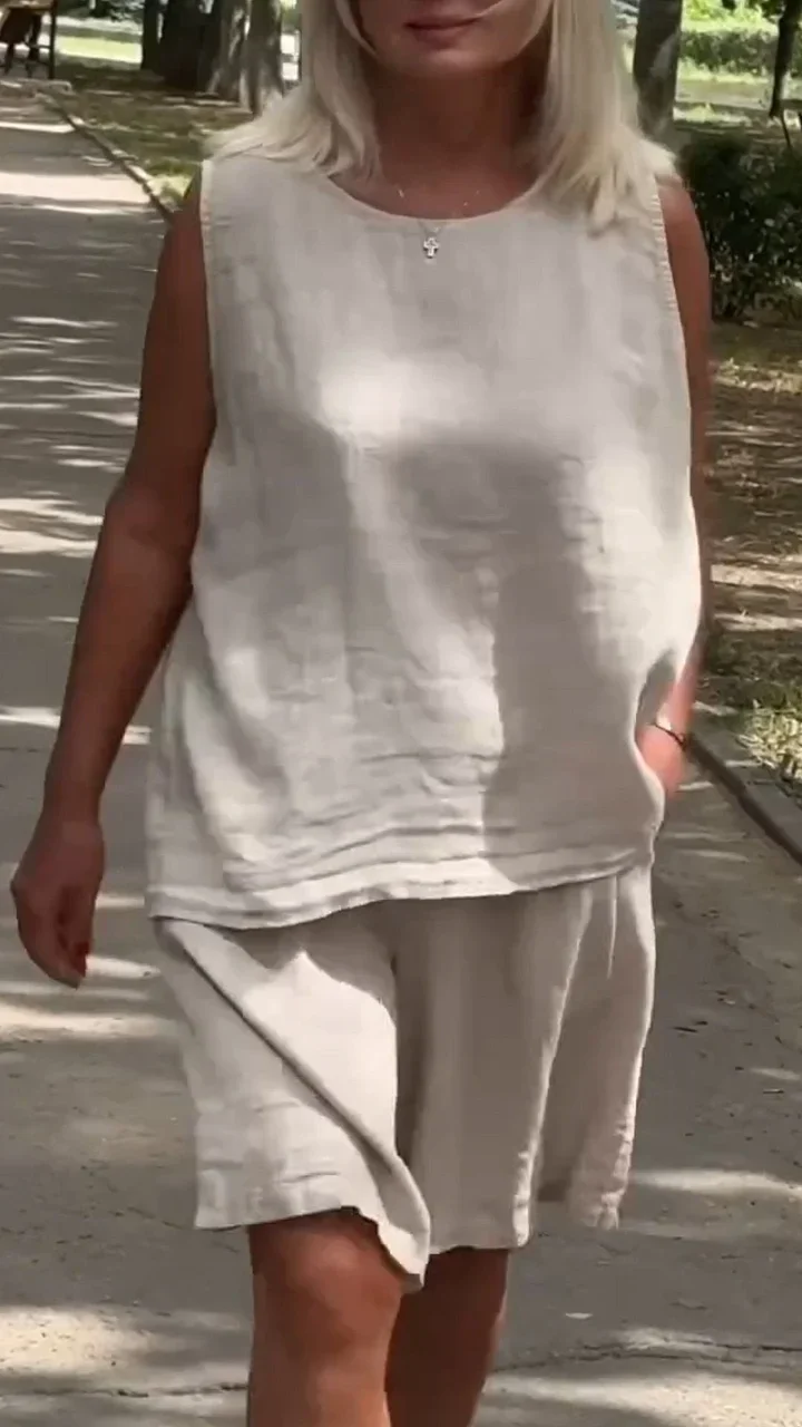 Jileana - Camicetta Senza Maniche Traspirante e Pantaloncini Larghi - Image 2