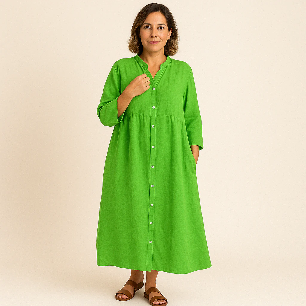 Johana - Abito Camicia in Cotone e Lino - Image 2