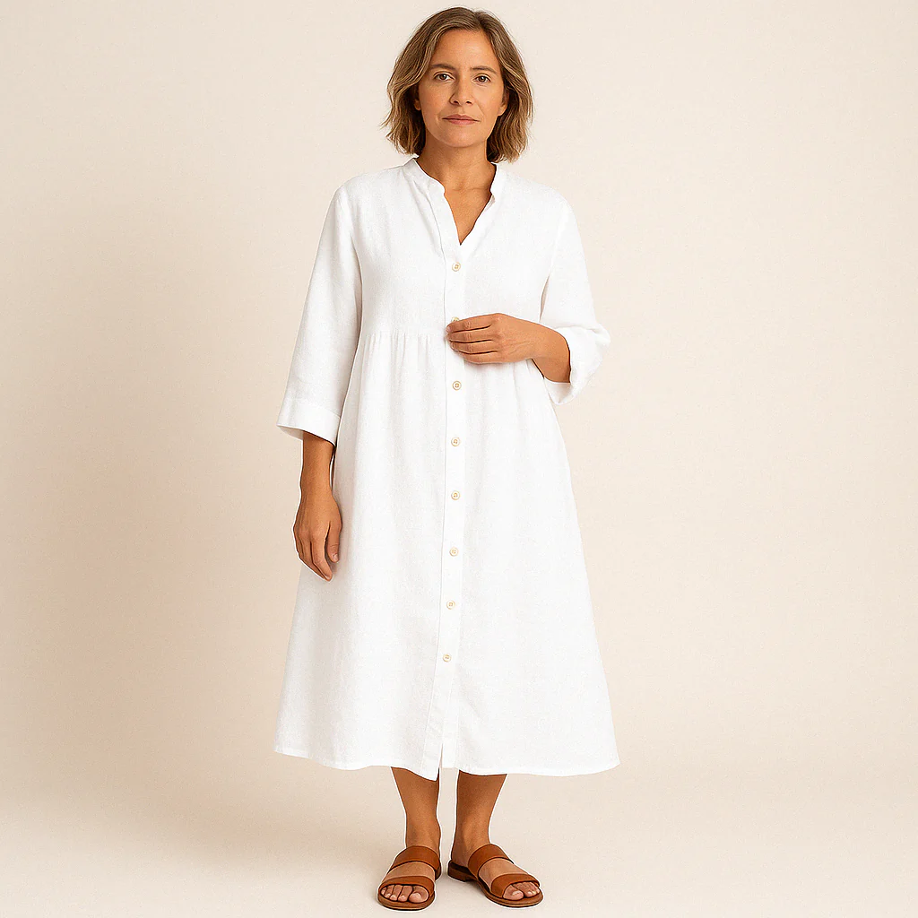 Johana - Abito Camicia in Cotone e Lino - Image 3