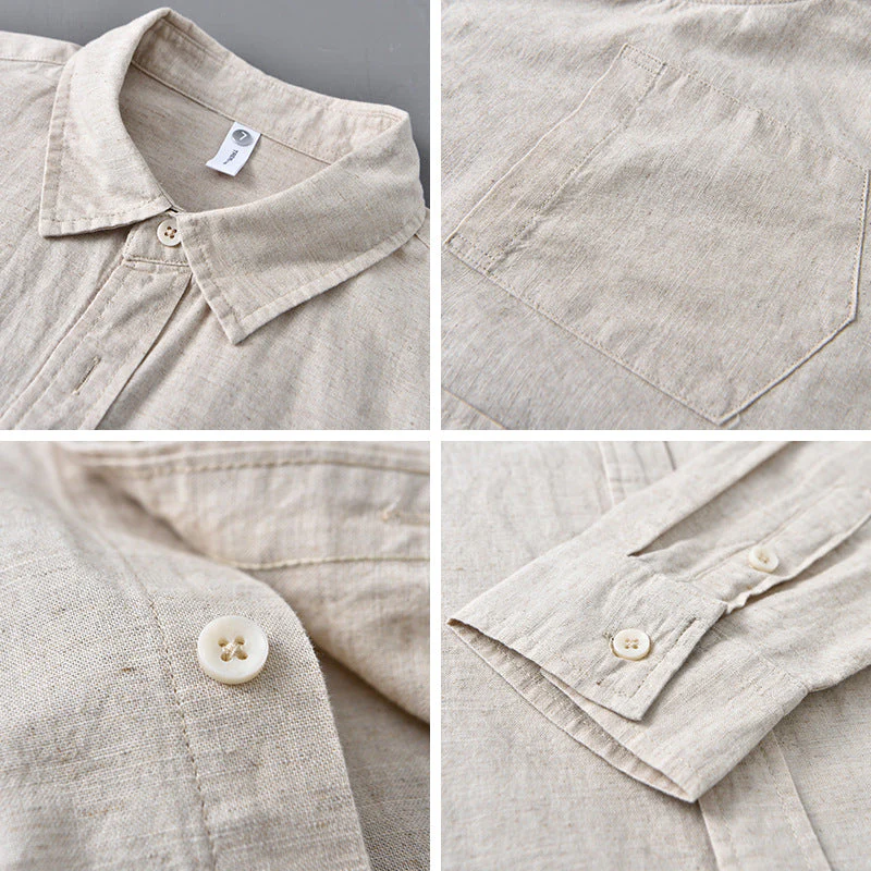 Johnson - Camicia Di Lino Abbottonatura - Image 11