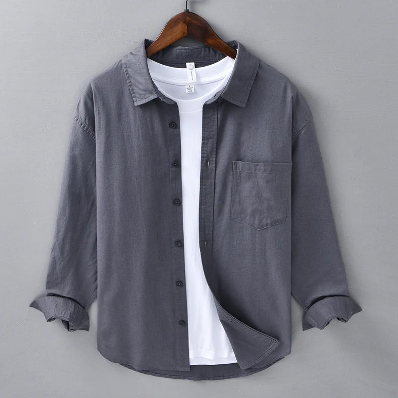 Johnson - Camicia Di Lino Abbottonatura - Image 5