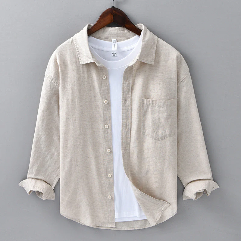Johnson - Camicia Di Lino Abbottonatura - Image 8