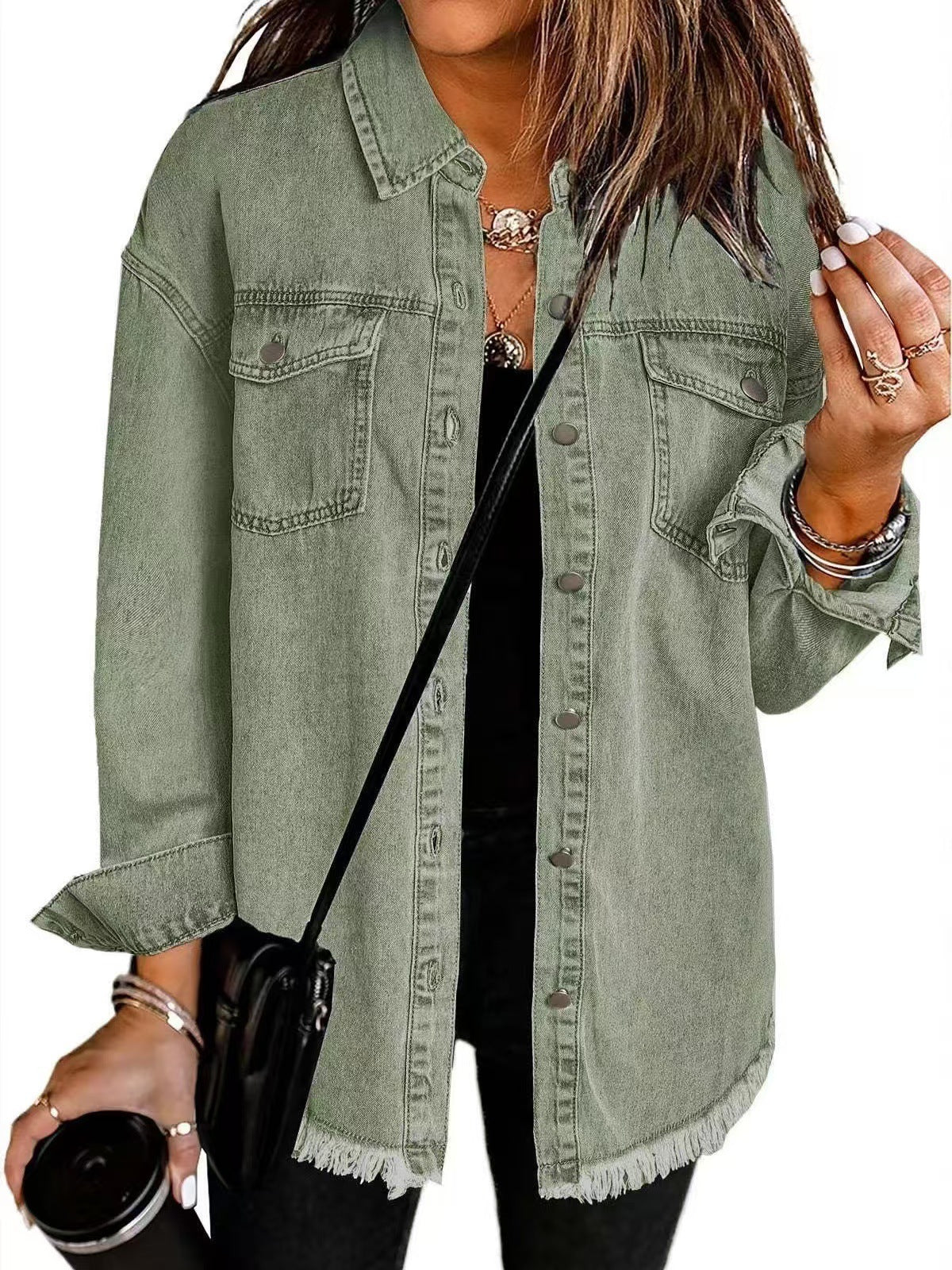 Jolien – Giacca In Denim a Maniche Lunghe Con Tasche - Image 3