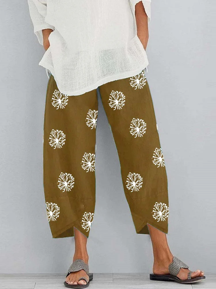 Jolissa - Pantaloni Ritagliato Con Stampa Dente Di Leone - Image 3