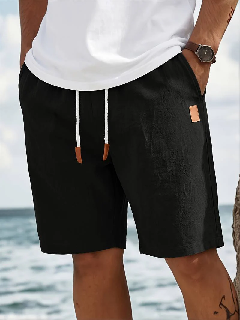 Jonatas - Pantaloncini Estivi in Lino Con Tasca Con Coulisse