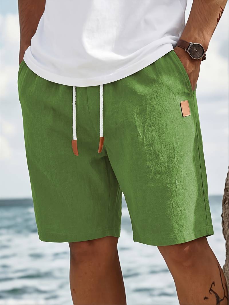 Jonatas - Pantaloncini Estivi in Lino Con Tasca Con Coulisse - Image 3