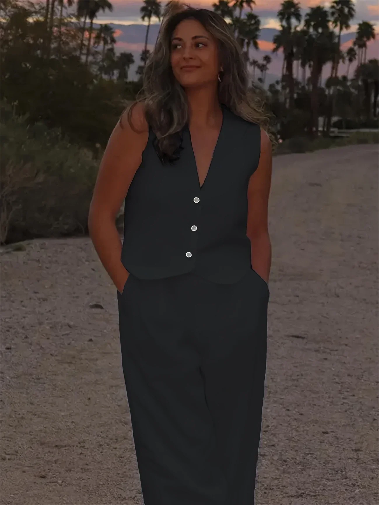 Jorja - Elegante Completo a Due Pezzi Senza Maniche - Image 17