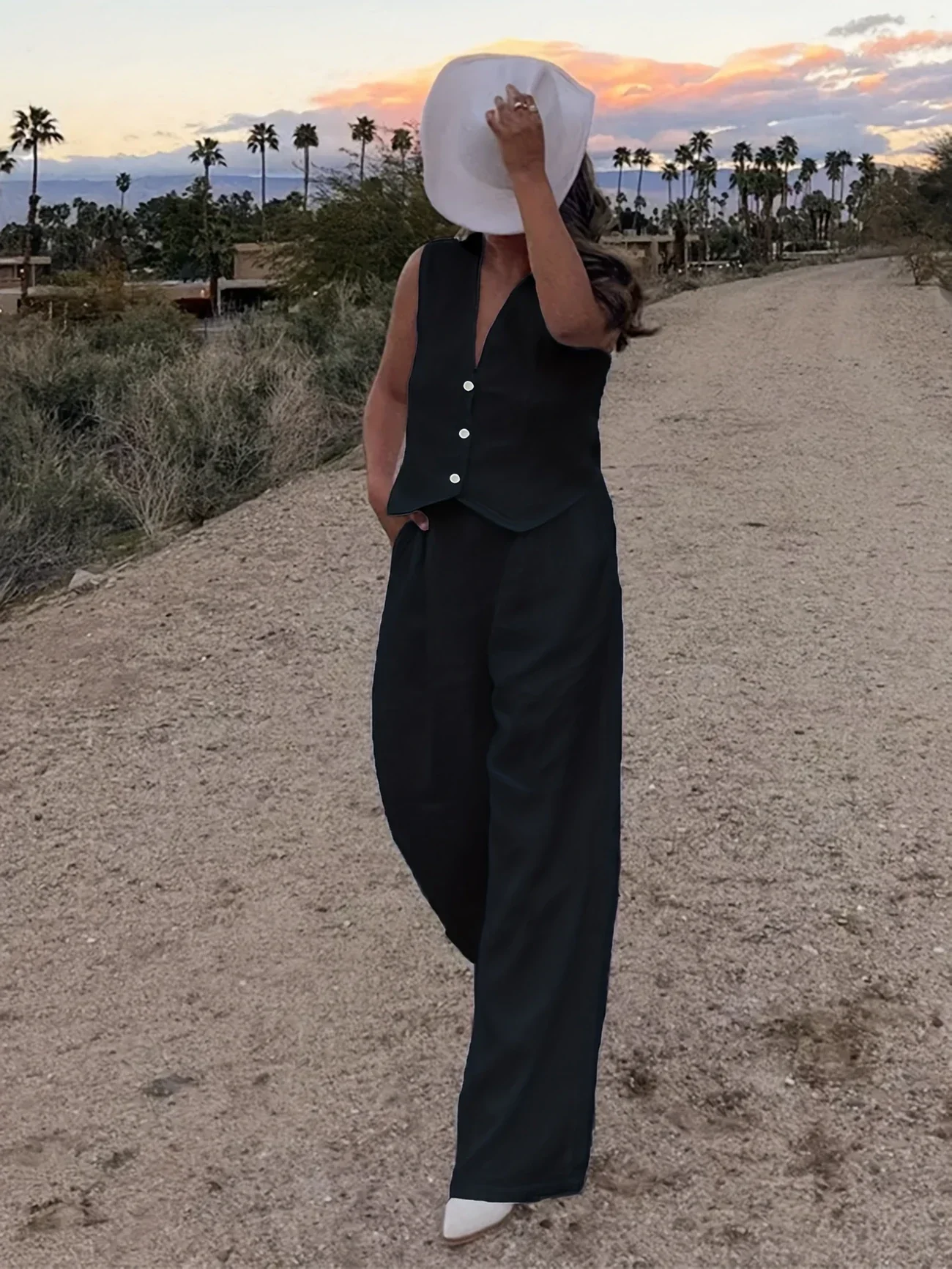 Jorja - Elegante Completo a Due Pezzi Senza Maniche - Image 18