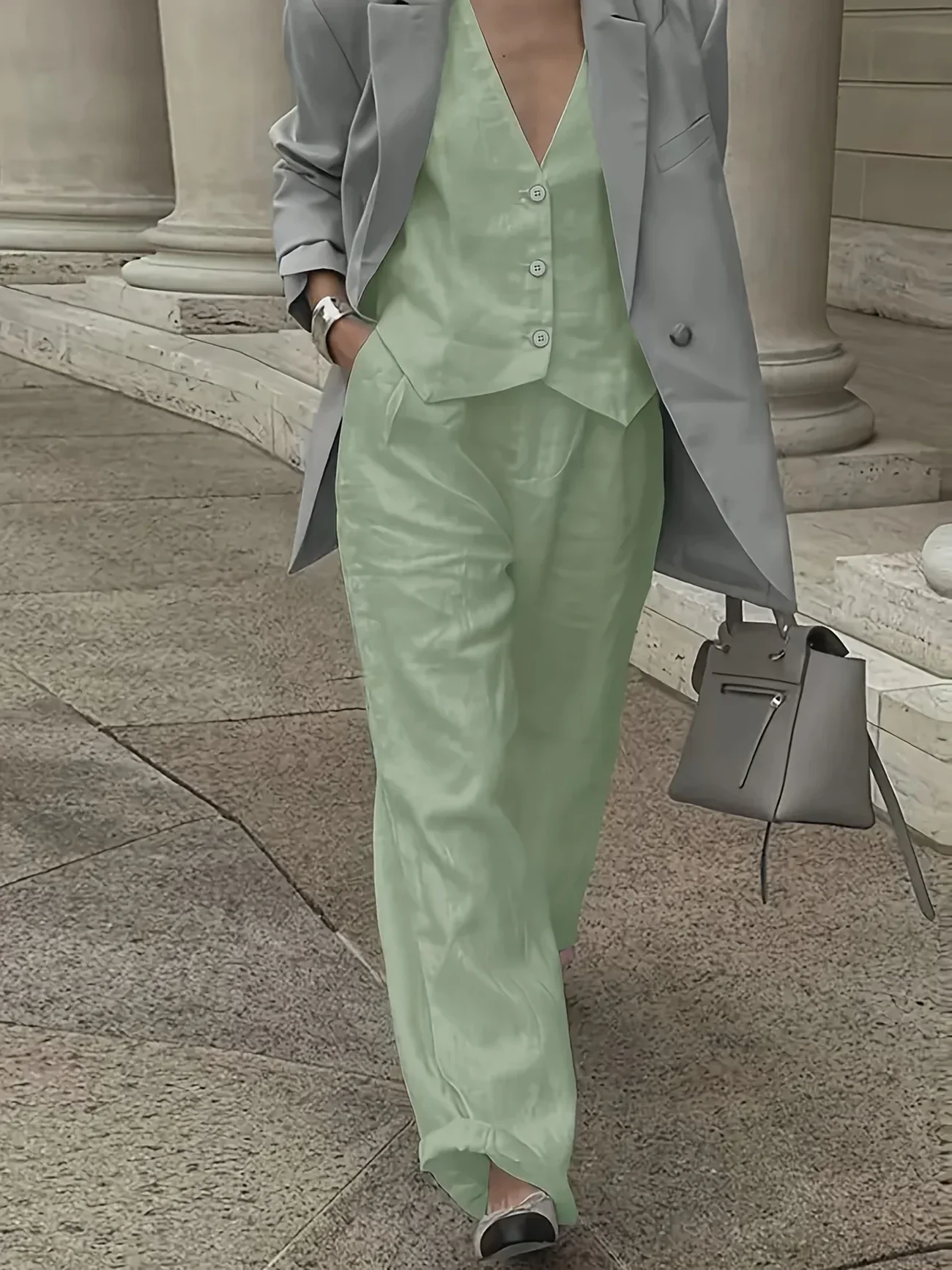Jorja - Elegante Completo a Due Pezzi Senza Maniche - Image 8