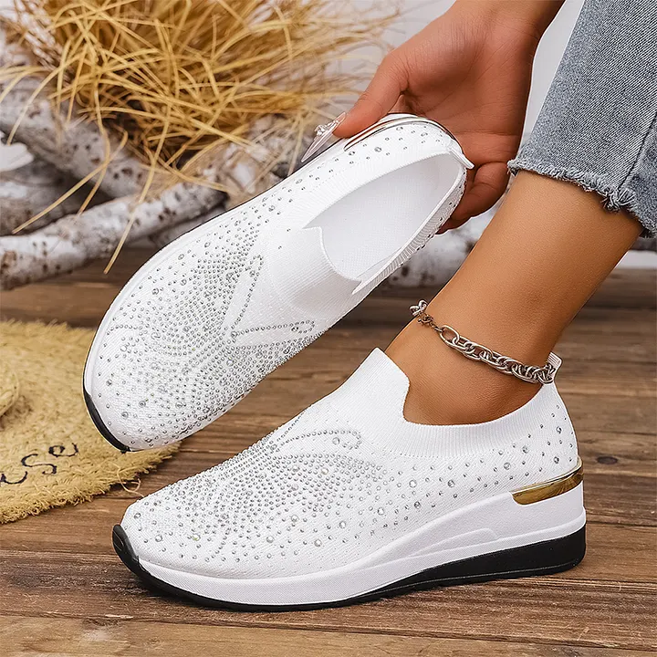 Josia - Sneakers Slip-on Con Motivo a Farfalla in Strass - Image 5
