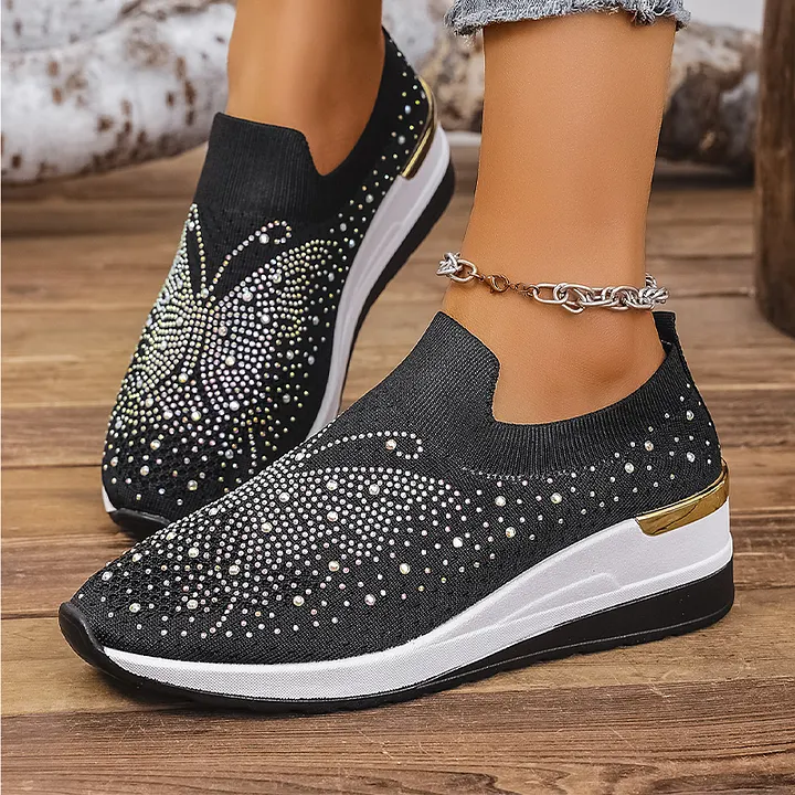 Josia - Sneakers Slip-on Con Motivo a Farfalla in Strass - Image 6