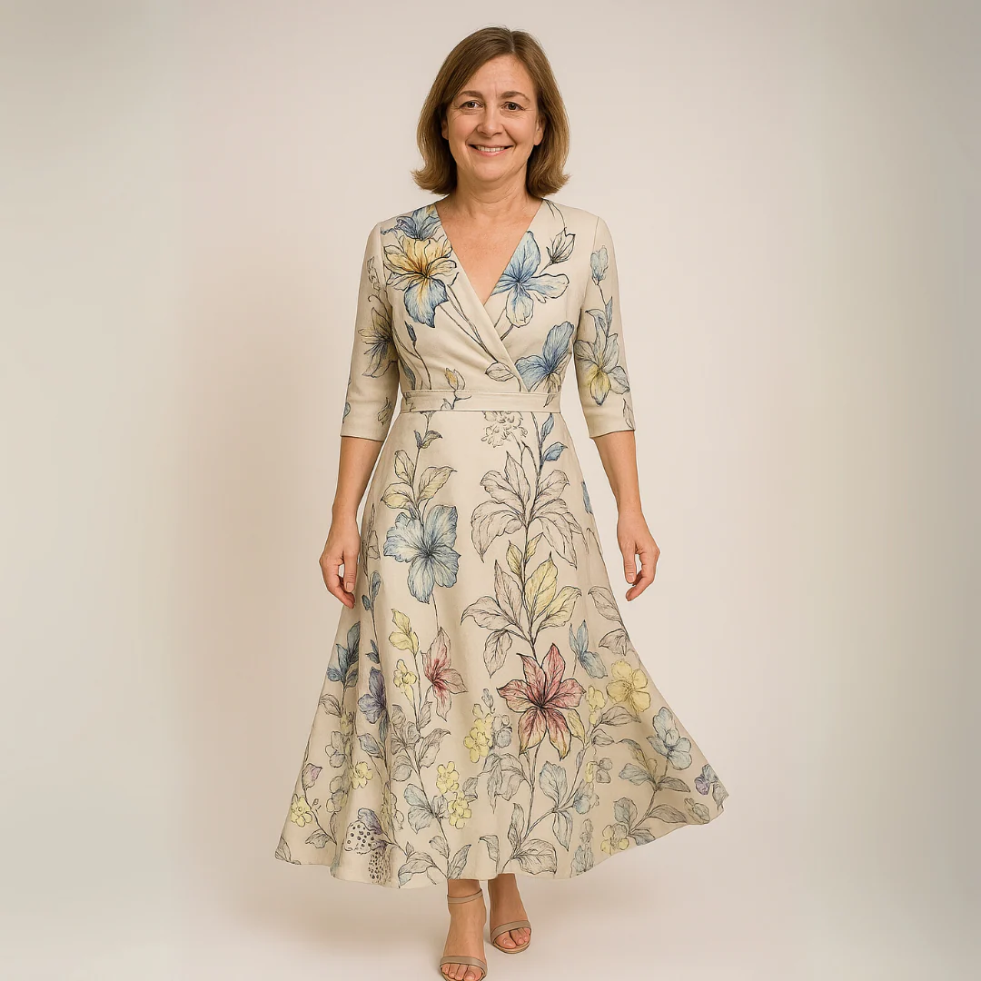 Justina - Abito Floreale di Lusso - Image 3