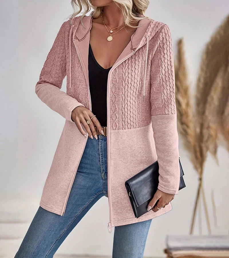 Jylda - Cardigan Con Cappuccio e Zip - Image 3