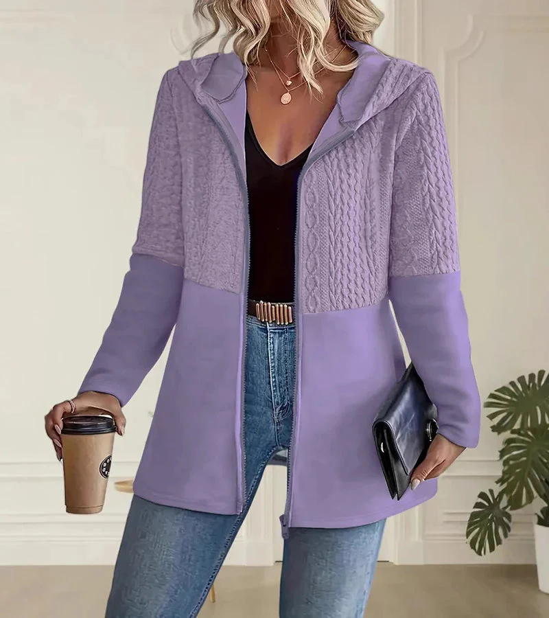 Jylda - Cardigan Con Cappuccio e Zip - Image 4