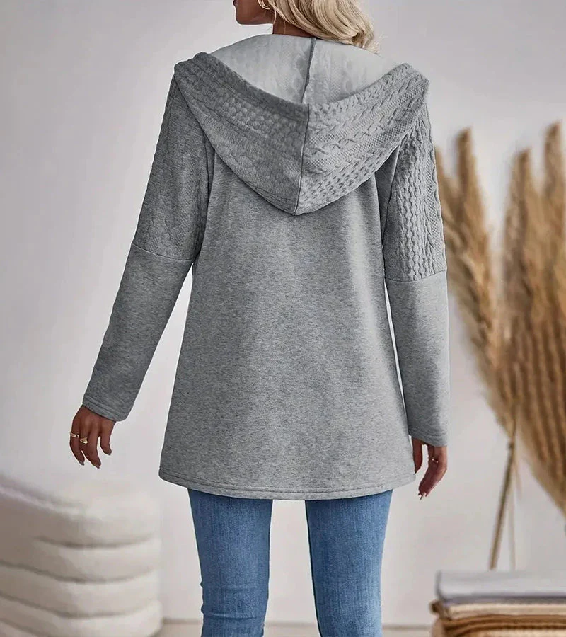 Jylda - Cardigan Con Cappuccio e Zip - Image 5