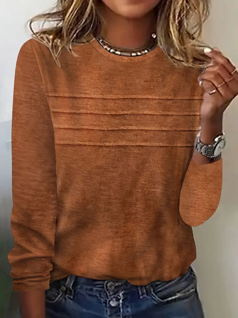 Kaelis - Top Casuale Con Scollo Rotondo e Maniche Lunghe - Image 4