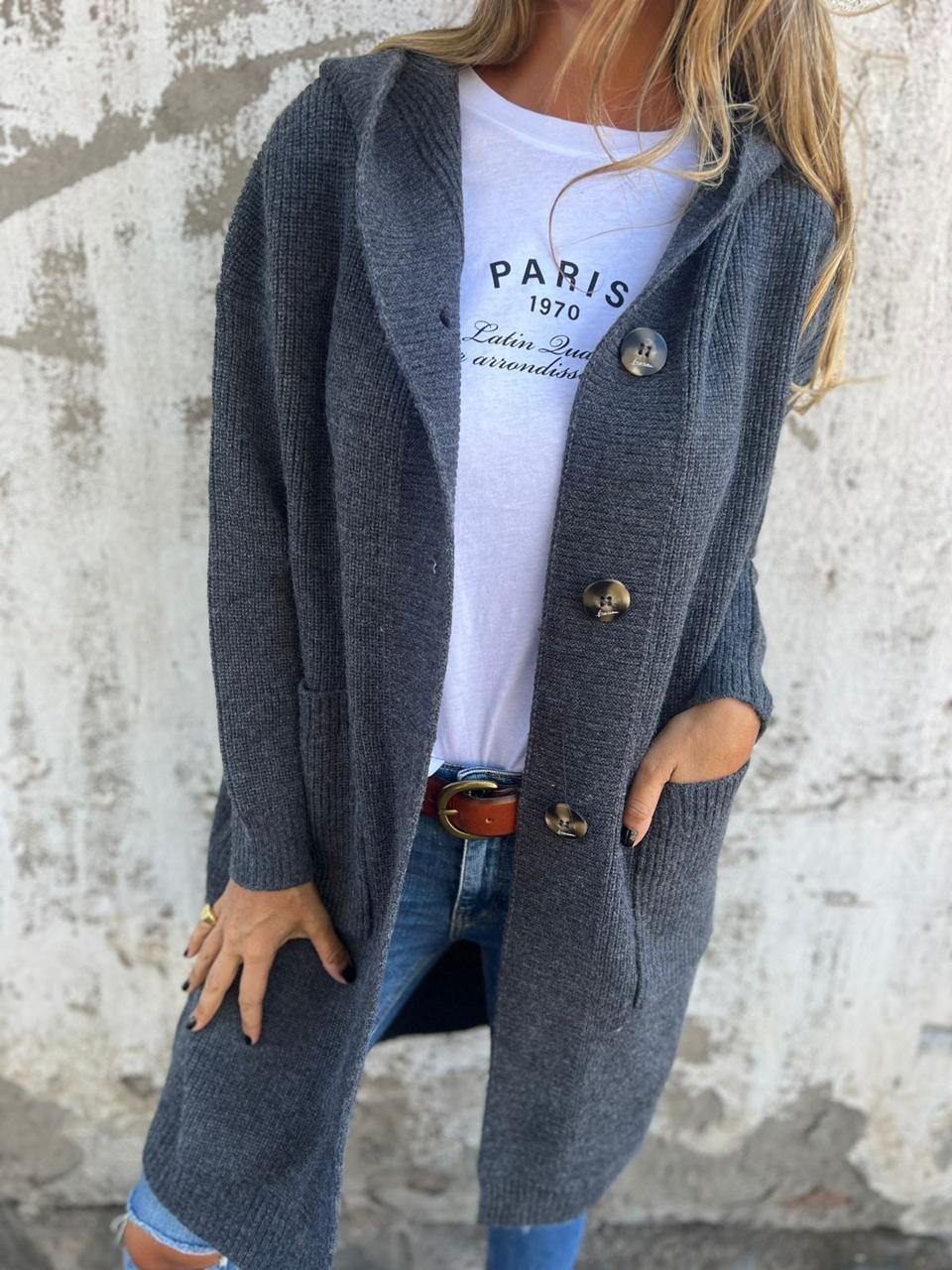 Kaitlin - Elegante Cardigan Lungo In Maglia - Image 3