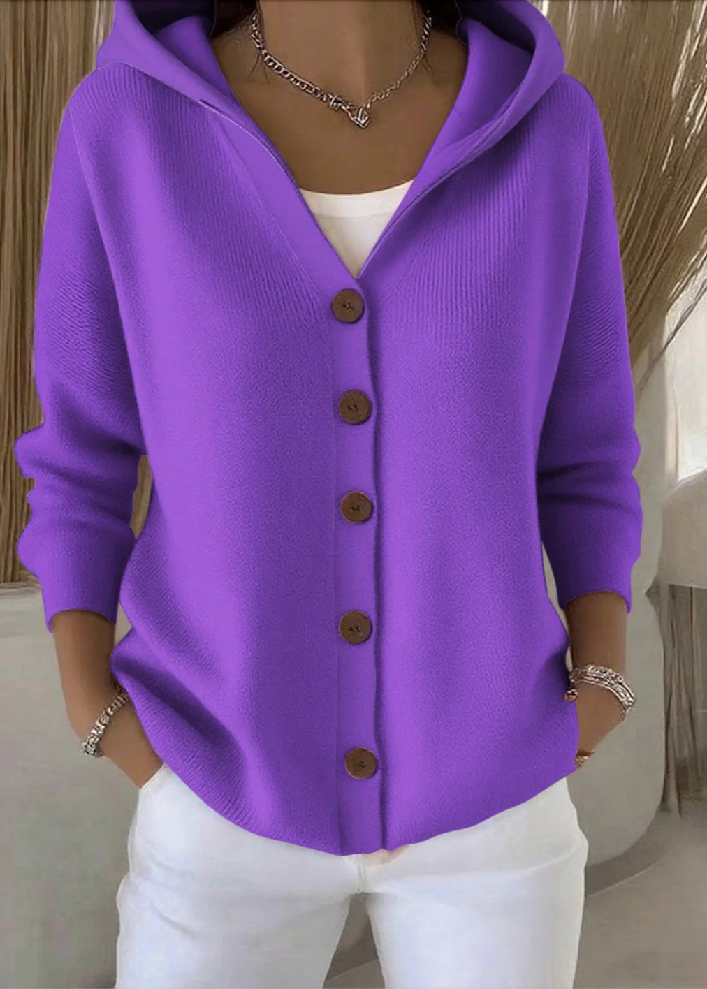 Kaley - Elegante Cardigan a Maniche Lunghe - Image 6