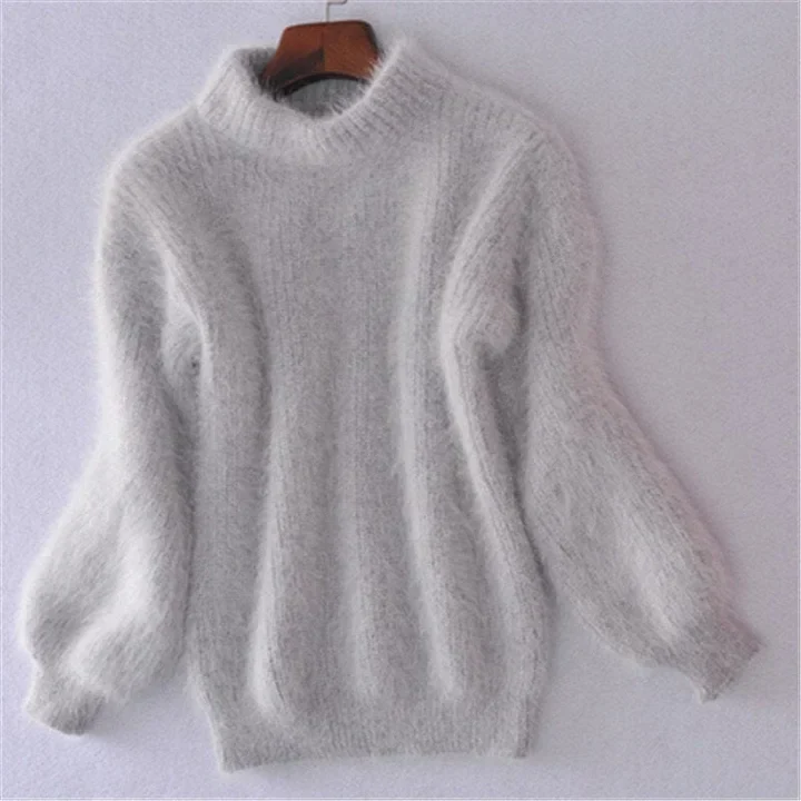 Kanita - Maglione Annata In Angora Lavorato A Maglia