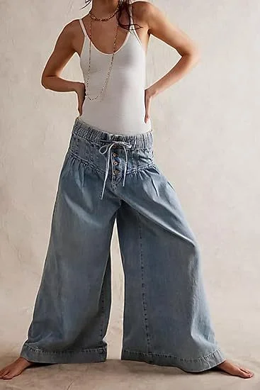 Karatza - Jeans Eleganti a Gamba Larga e Morbida - Image 6