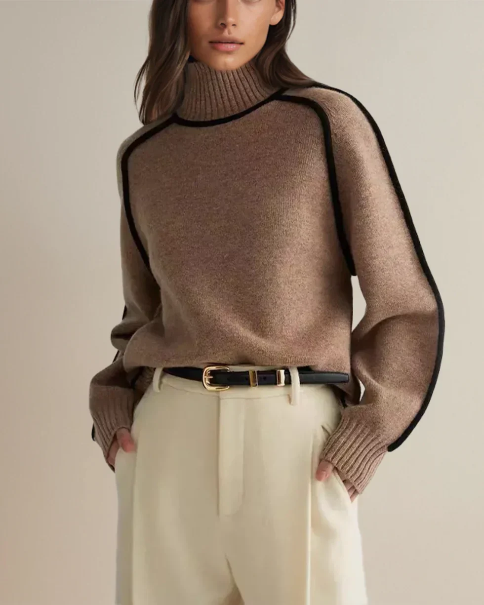 Karina – Elegante Maglione a Collo Alto - Image 2