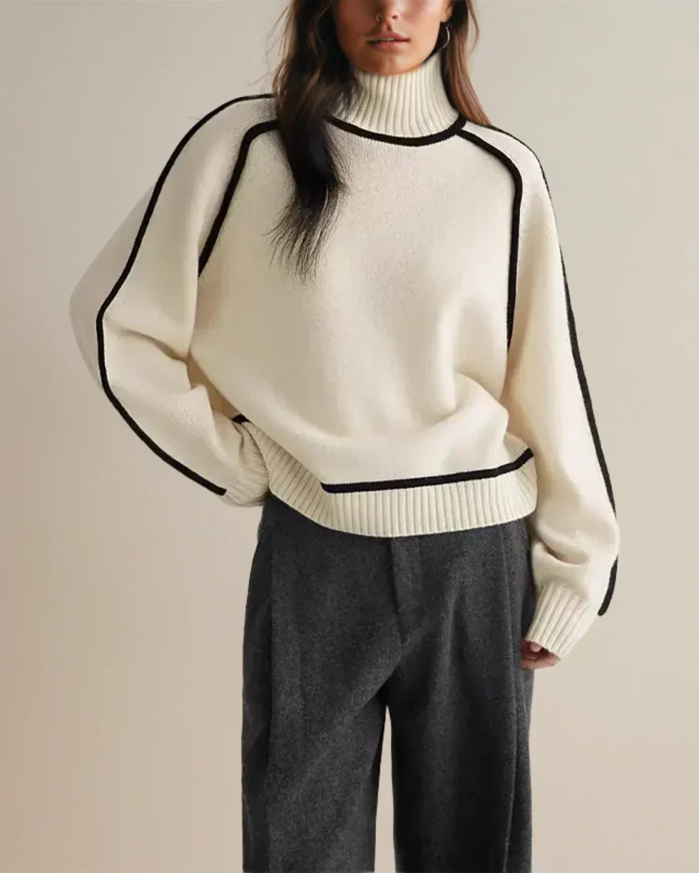 Karina – Elegante Maglione a Collo Alto - Image 9