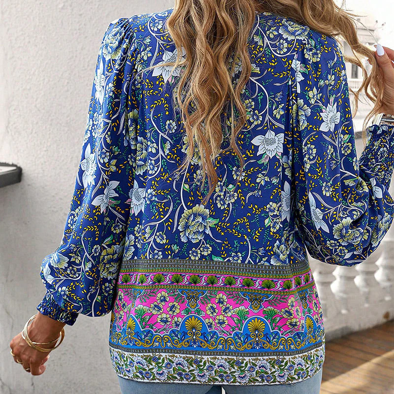 Katia - Camicia Alla Moda Con Scollo a V e Maniche lunghe Stampata - Image 10