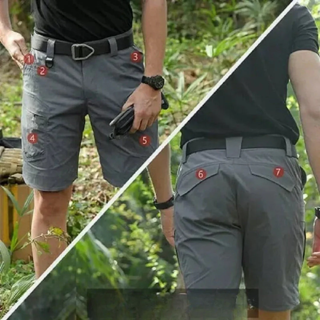 Kazuya - Pantaloncini Cargo Con 7 Tasche + Cintura Gratuita - Image 11
