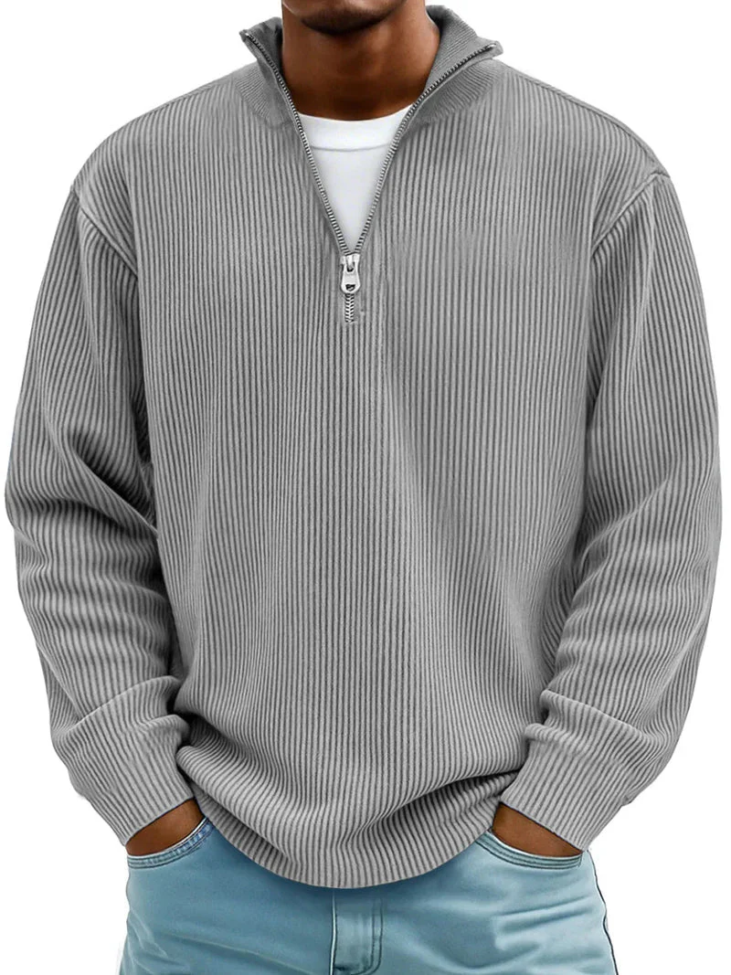 Keanu - Maglione a Maniche Lunghe Con Mezza Zip - Image 2
