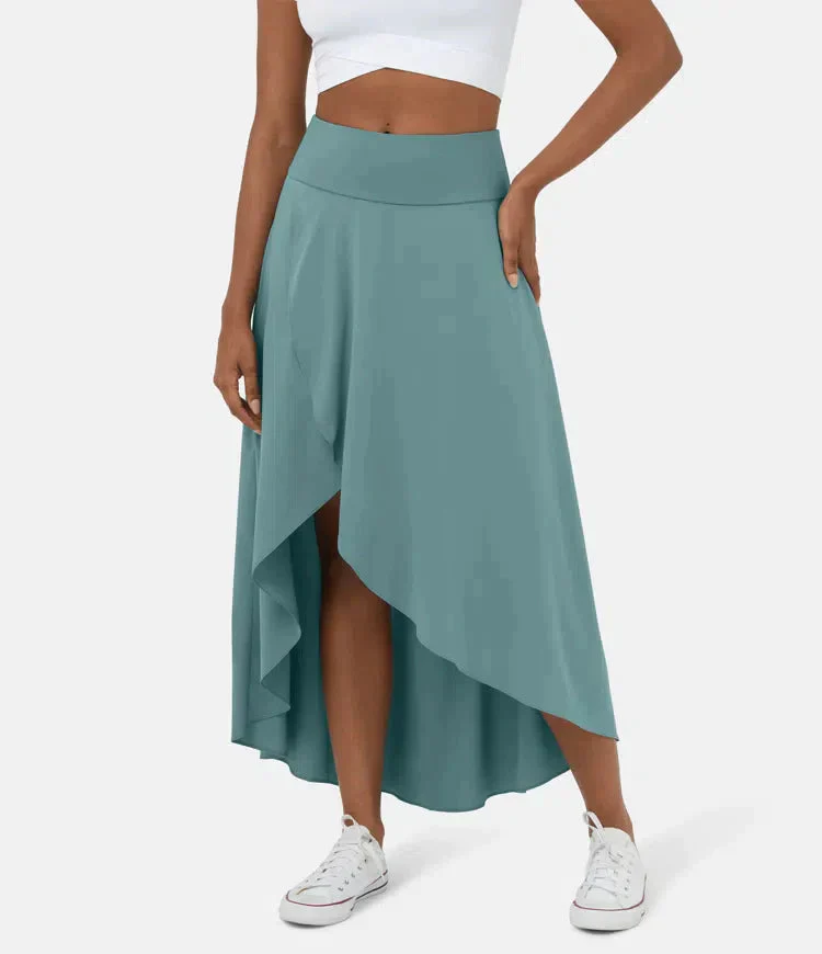 Keisha - Gonna Midi Casual Con Vita Alta E Gonna Svasata Profonda
