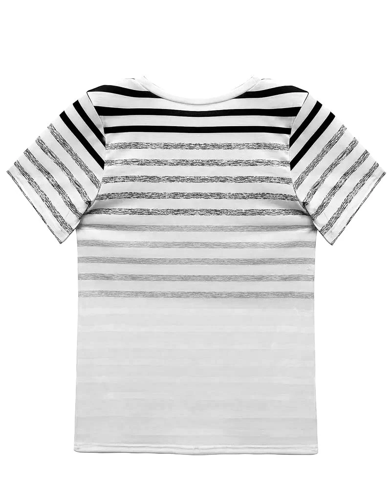Kellie - T-Shirt A Righe Girocollo E Maniche Corte - Image 11