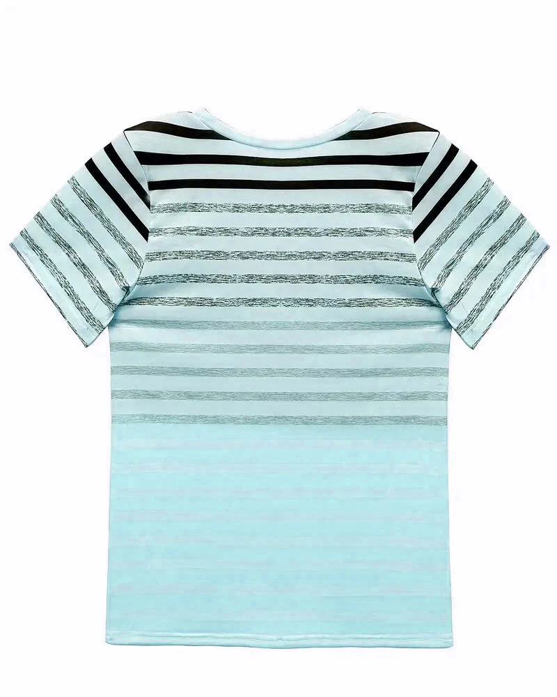 Kellie - T-Shirt A Righe Girocollo E Maniche Corte - Image 8