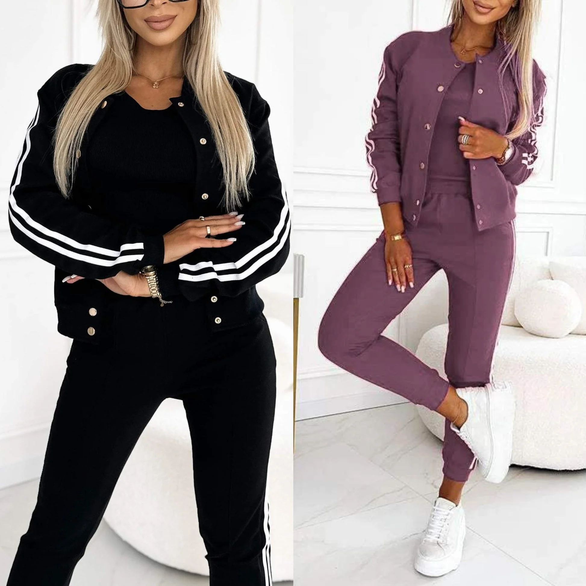 Kendra - Collo Rotondo Giacca e Pantalone Set di 3 Pezzi - Image 19