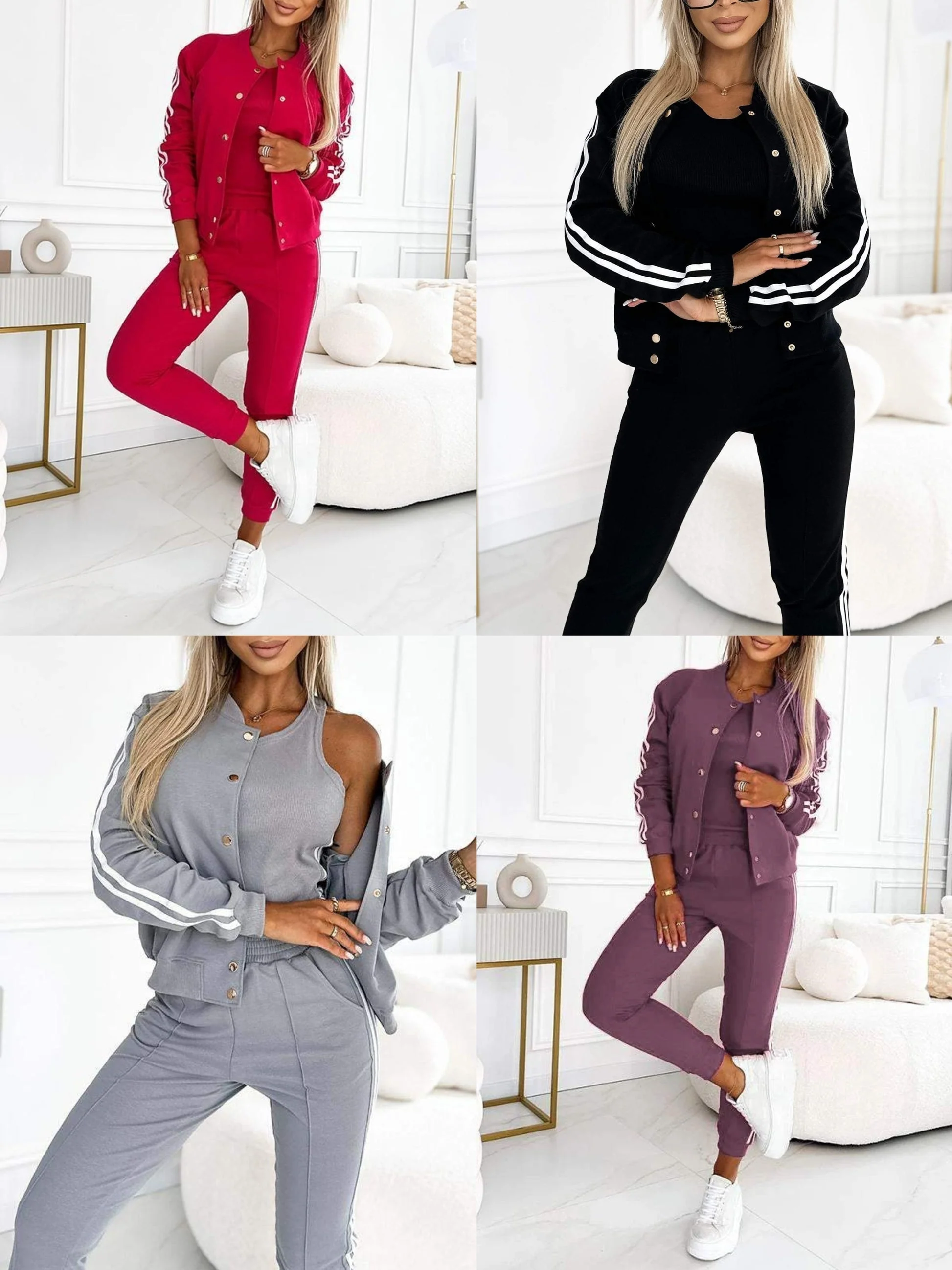 Kendra - Collo Rotondo Giacca e Pantalone Set di 3 Pezzi - Image 21