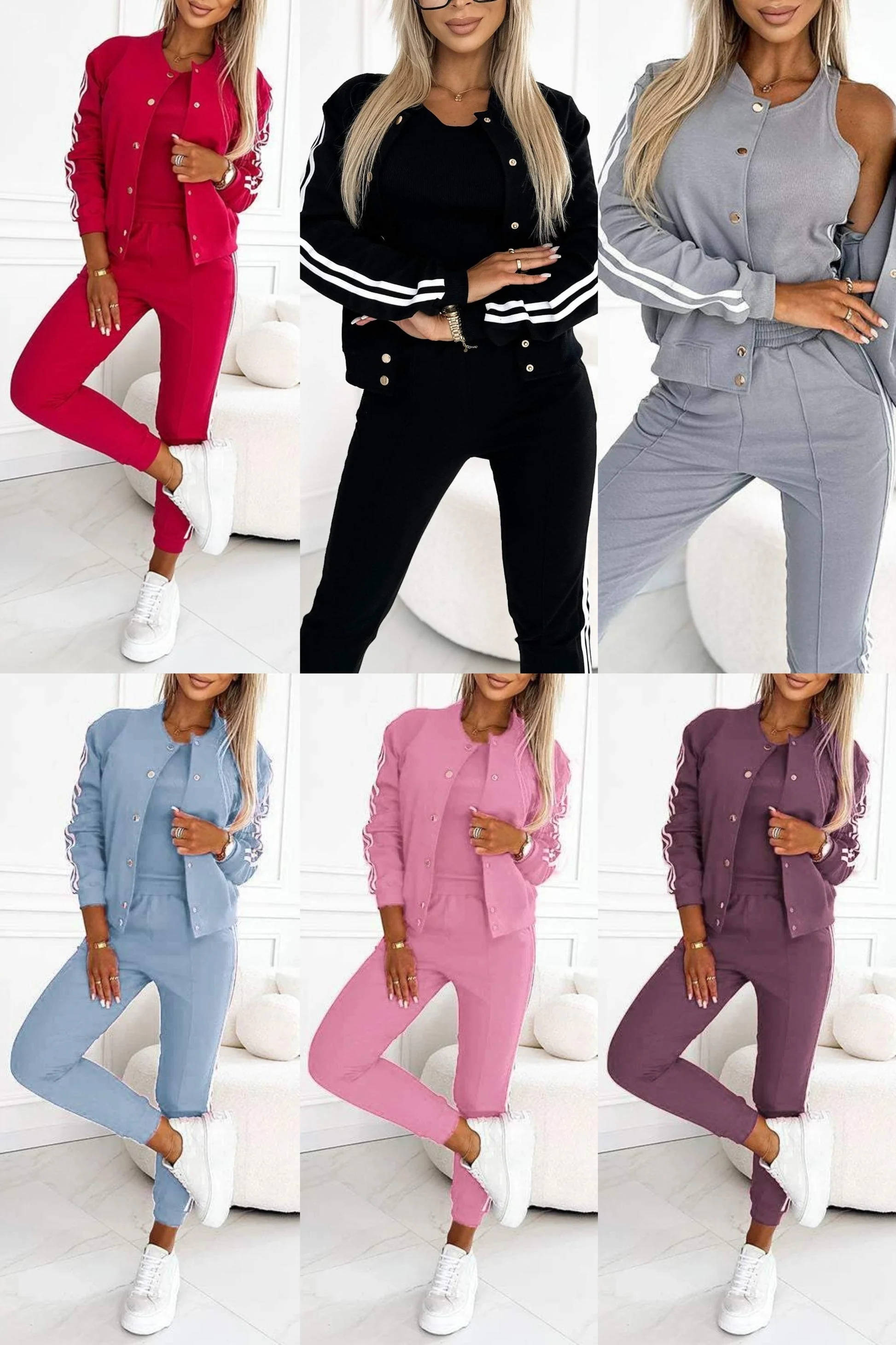 Kendra - Collo Rotondo Giacca e Pantalone Set di 3 Pezzi - Image 23