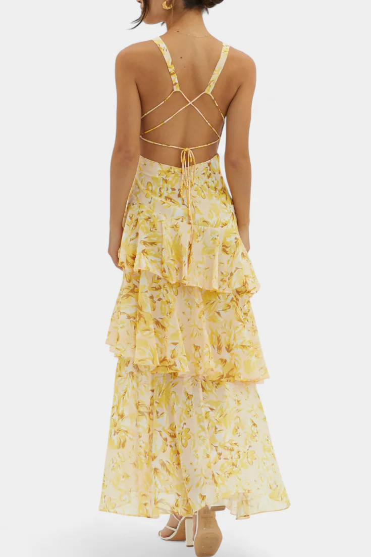 Kensie - Abito In Chiffon Con Scollo a V e Strati Fluenti - Image 11