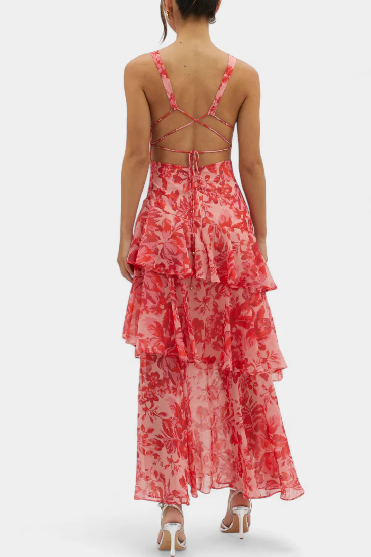 Kensie - Abito In Chiffon Con Scollo a V e Strati Fluenti - Image 12