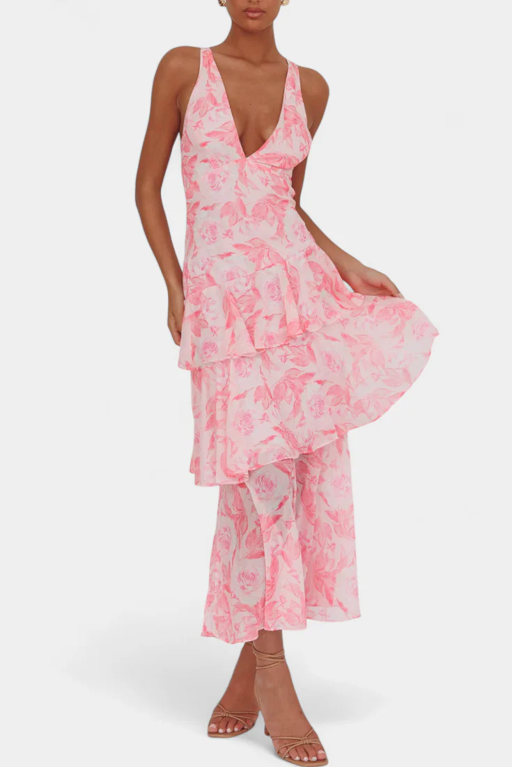 Kensie - Abito In Chiffon Con Scollo a V e Strati Fluenti - Image 13